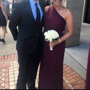 Bill Levkoff Bridesmaid Dress in Color: Wine